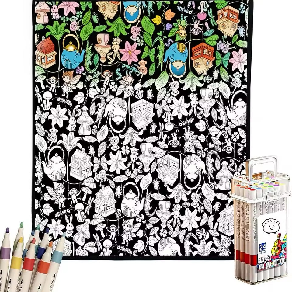 Anti-Stress Coloring Blanket