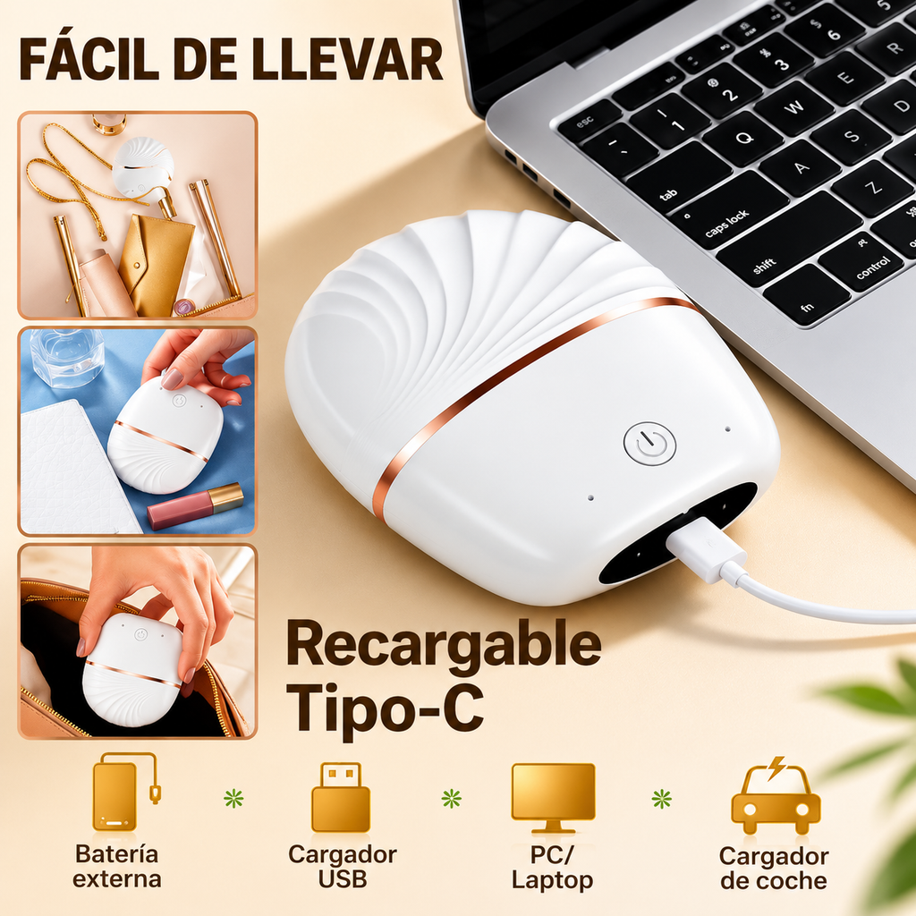 VELLÉ Mini Peine Alisador Portatil