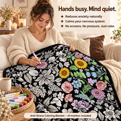 Anti-Stress Coloring Blanket