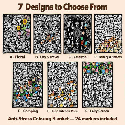 Anti-Stress Coloring Blanket
