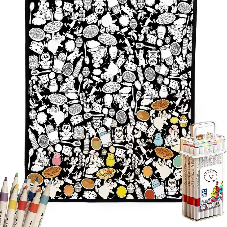 Anti-Stress Coloring Blanket