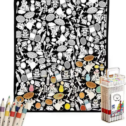 Anti-Stress Coloring Blanket