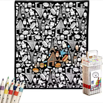 Anti-Stress Coloring Blanket
