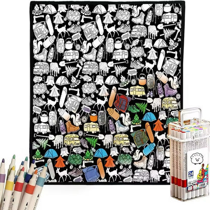 Anti-Stress Coloring Blanket