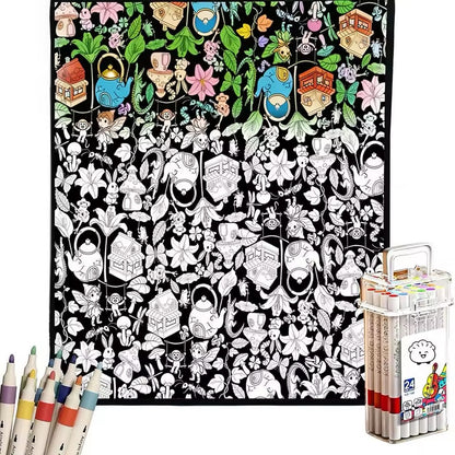 Anti-Stress Coloring Blanket
