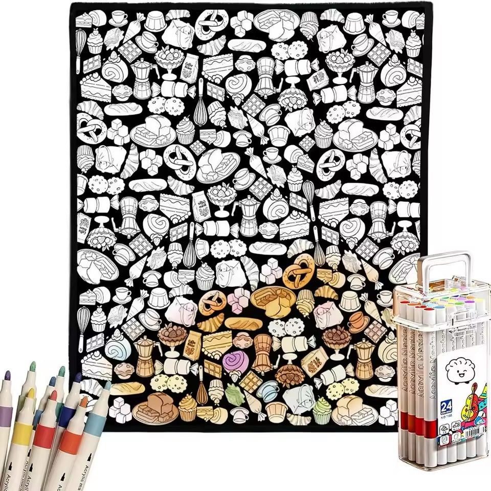 Anti-Stress Coloring Blanket
