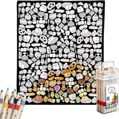 Anti-Stress Coloring Blanket