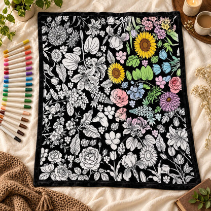 Anti-Stress Coloring Blanket